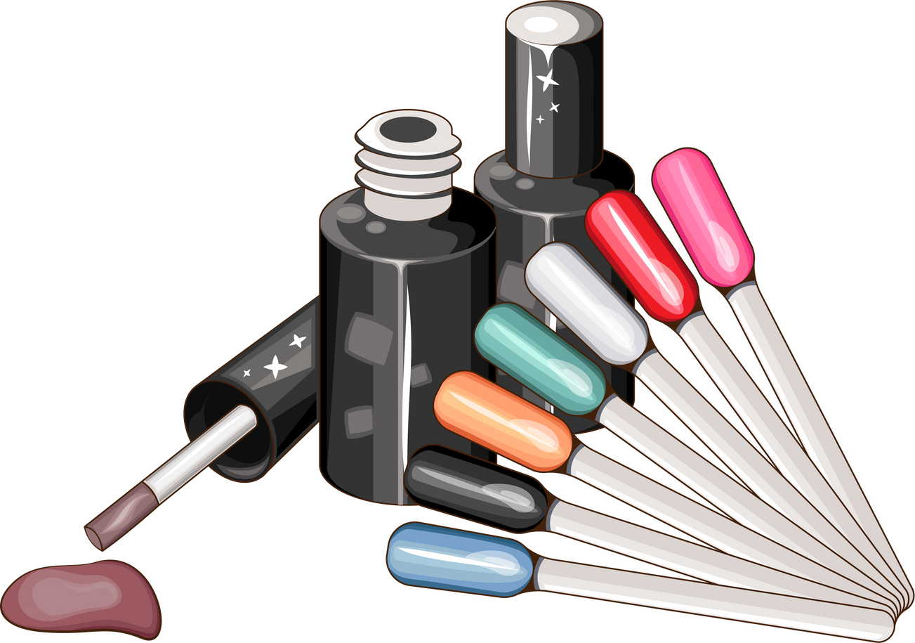 Nail industry logo design, female nail art